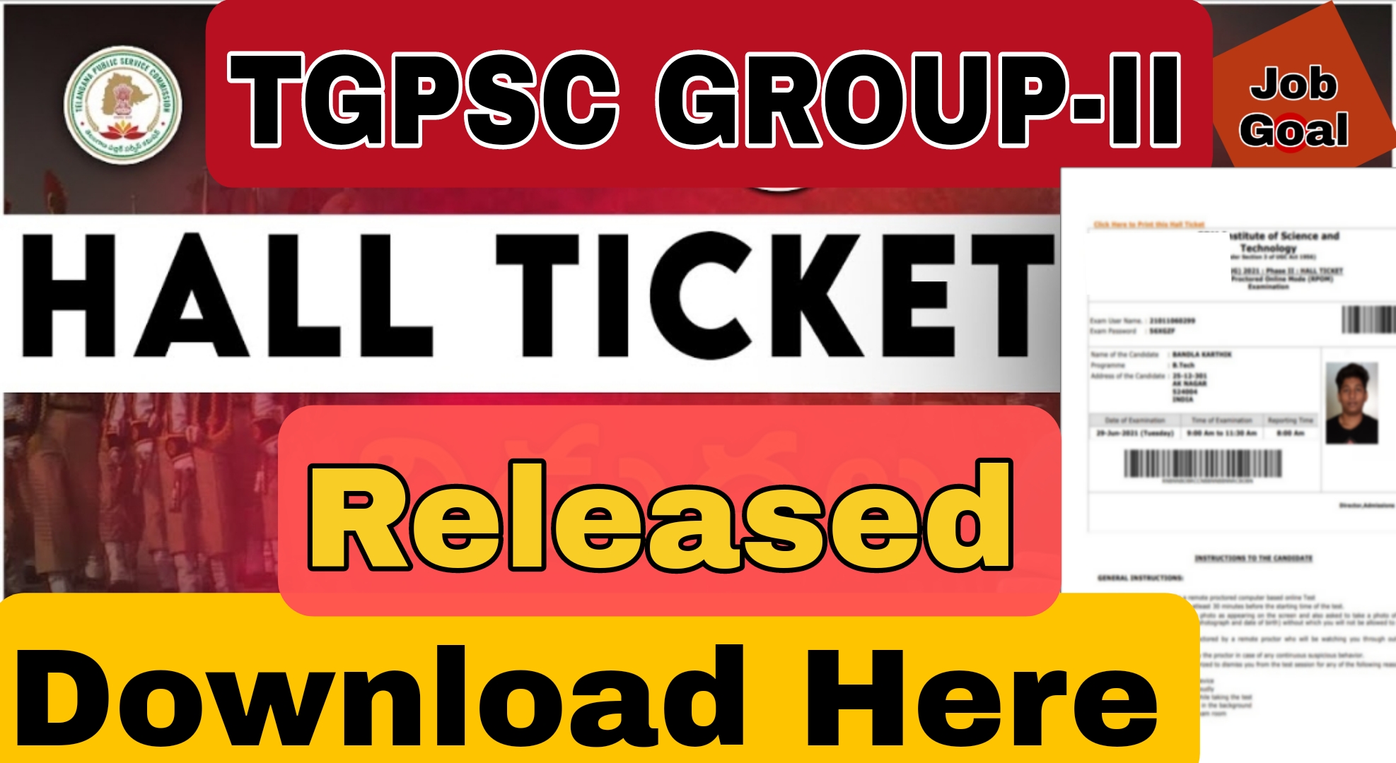 tspsc tspsc group 2 hall ticket