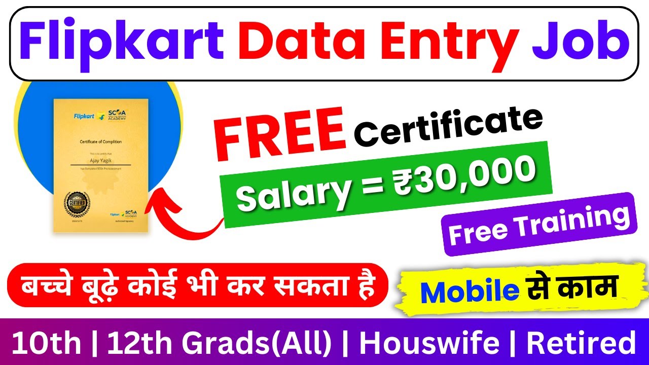 Flipkart Data Entry Job