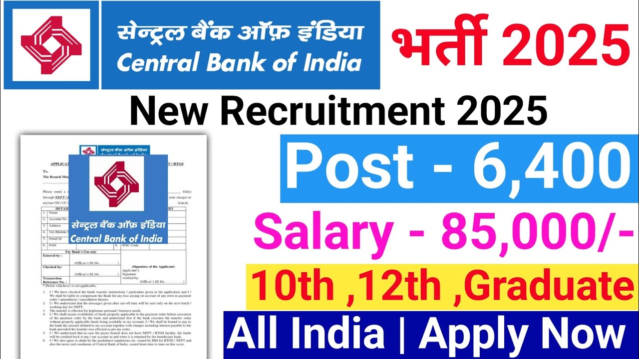 Central Bank of India Recruitment 2025