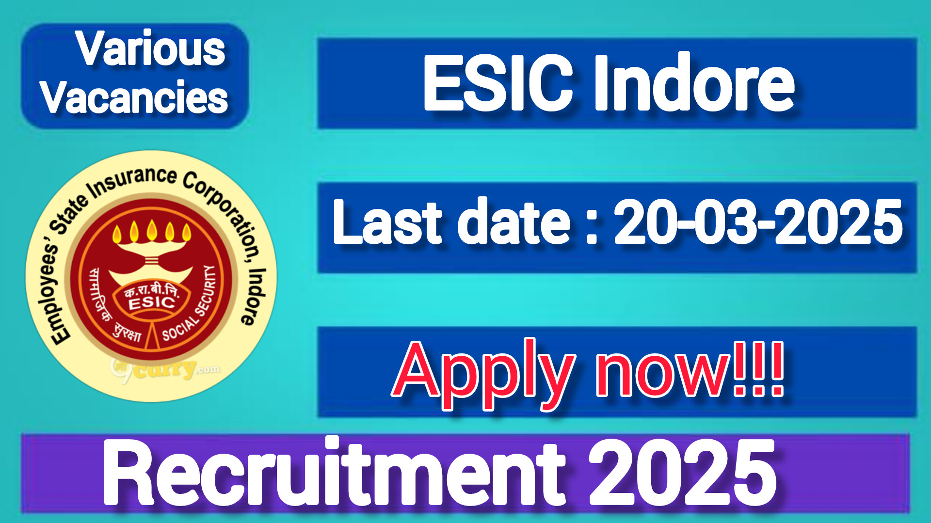 ESIC Indore Recruitment 2025