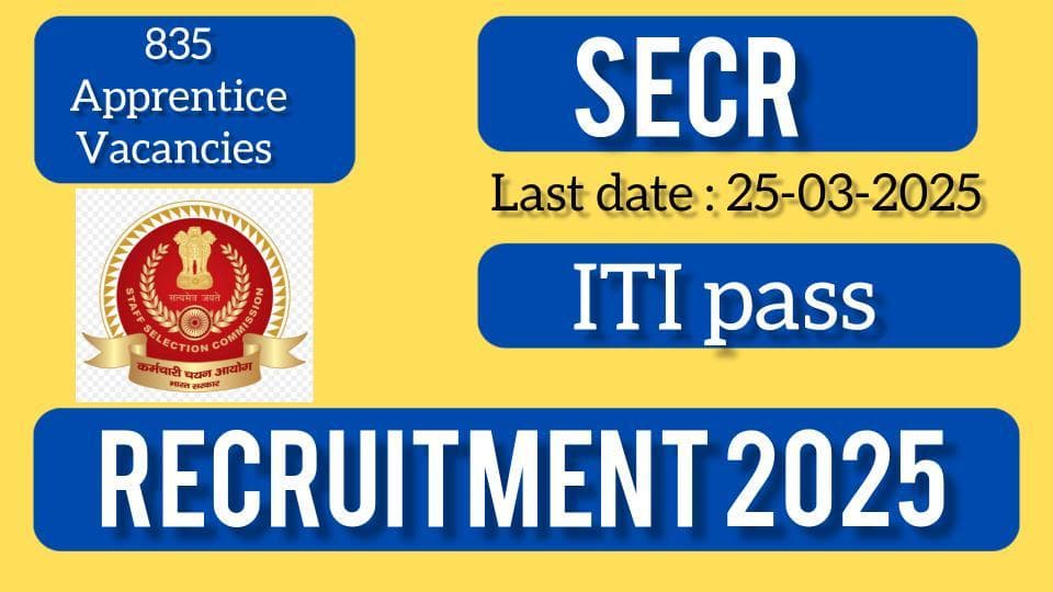 South East Central Railway (SECR) Recruitment 2025