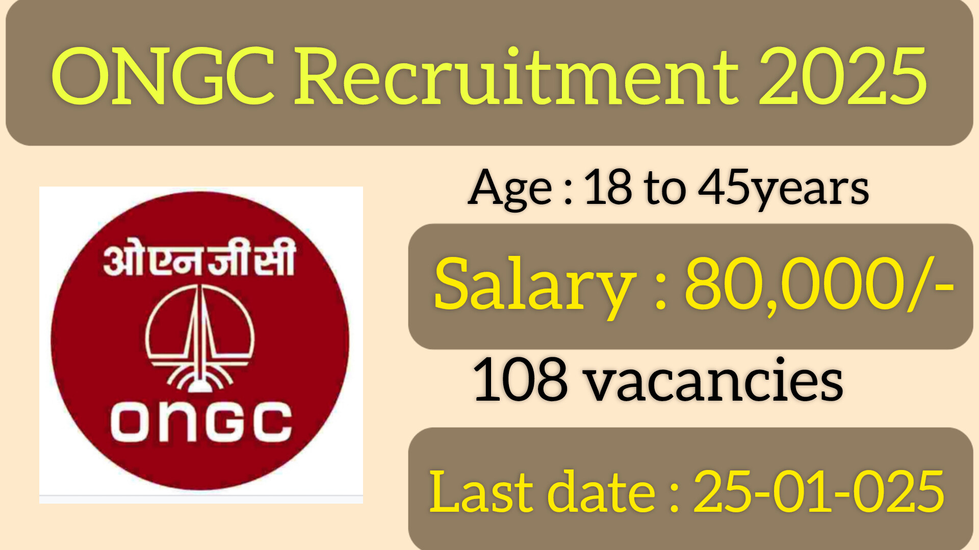 ONGC Recruitment 2025