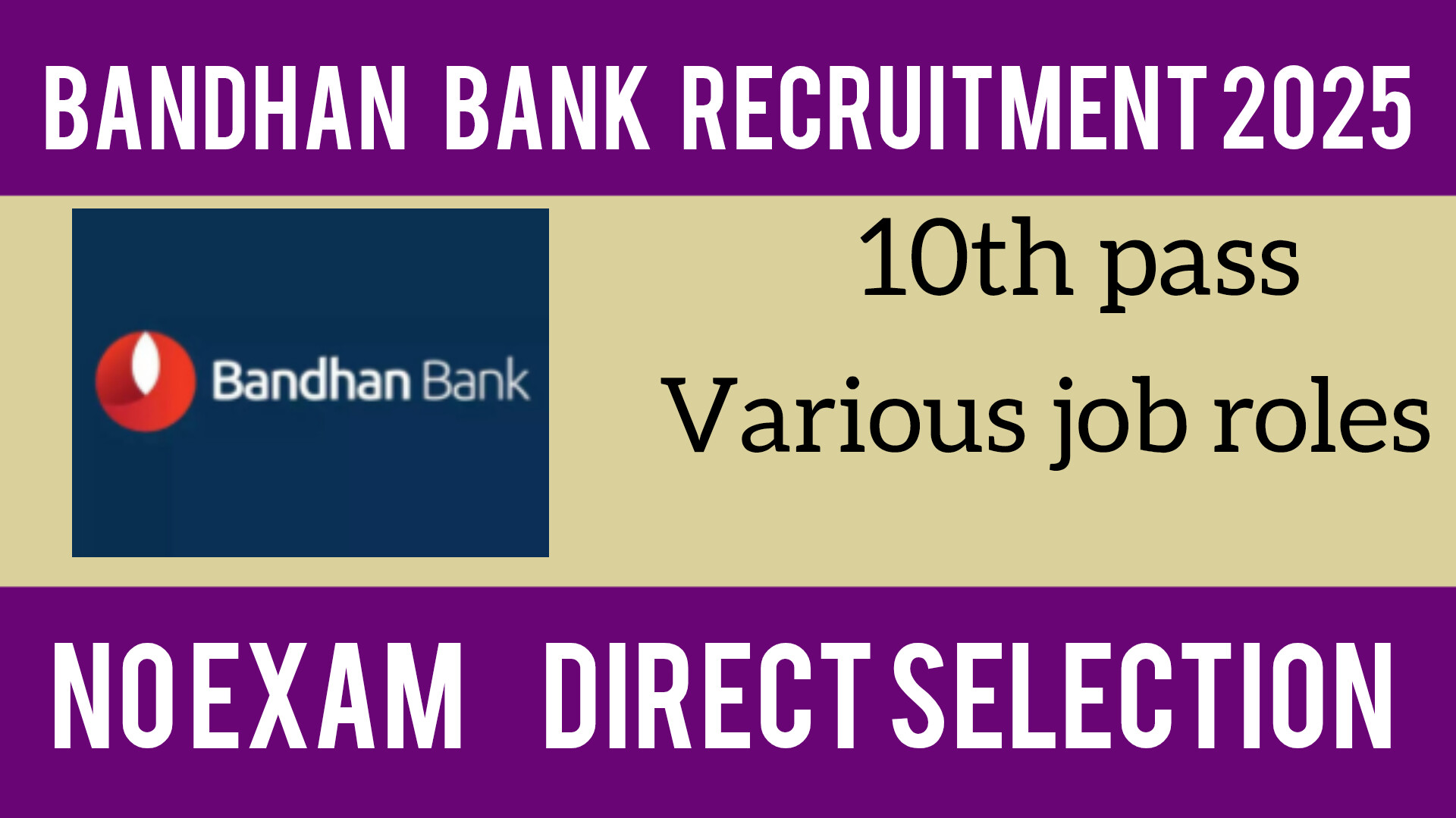 Bandhan Bank Recruitment 2025