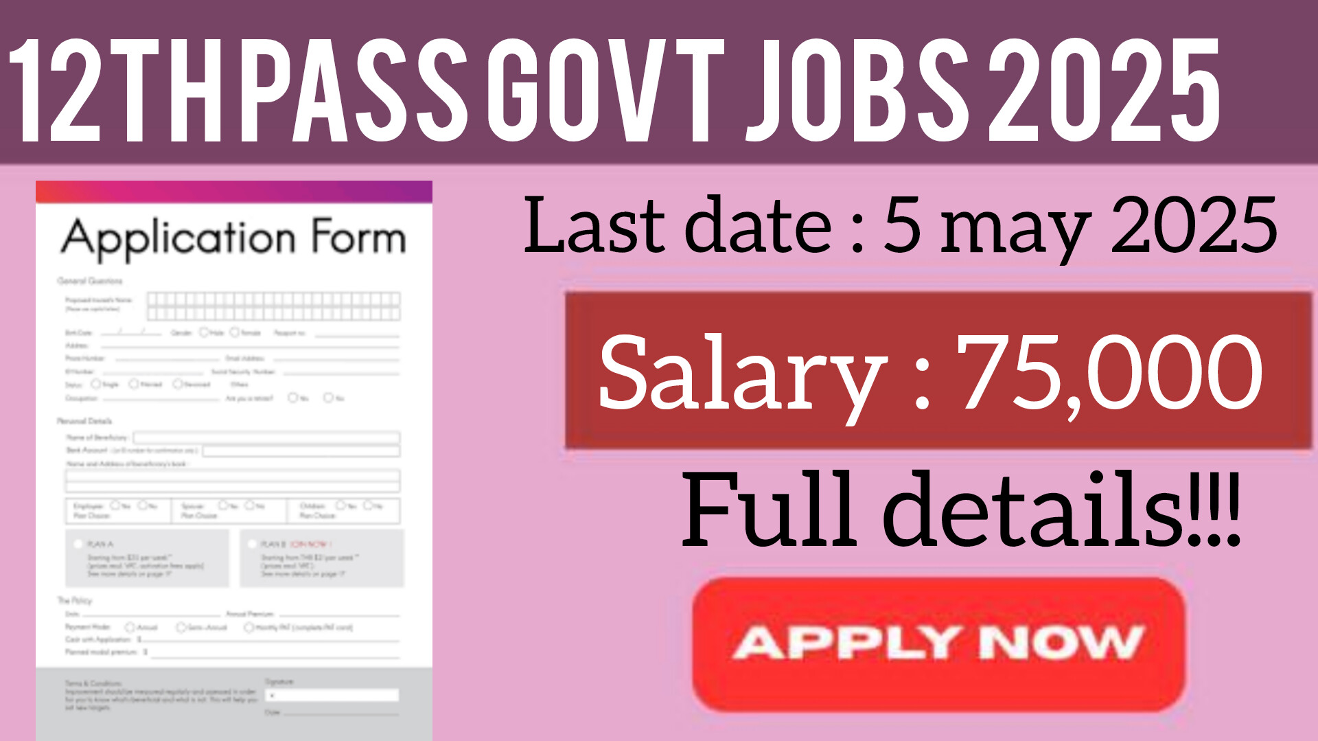 12th Pass Latest Govt Jobs 2025