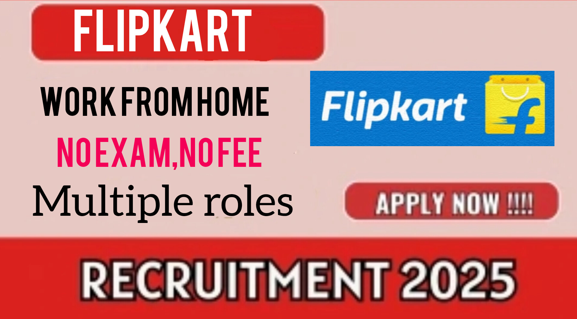 Flipkart Work From Home Jobs 2025