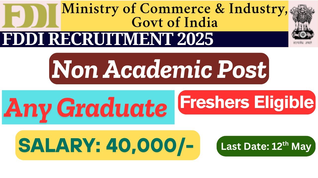 FDDI Recruitment 2025